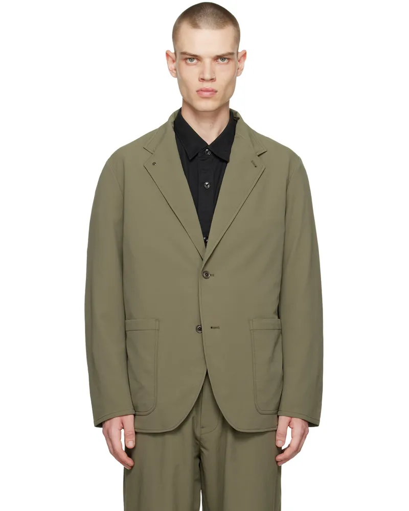 nanamica SSENSE Exclusive Khaki Alphadry Club Blazer Military
