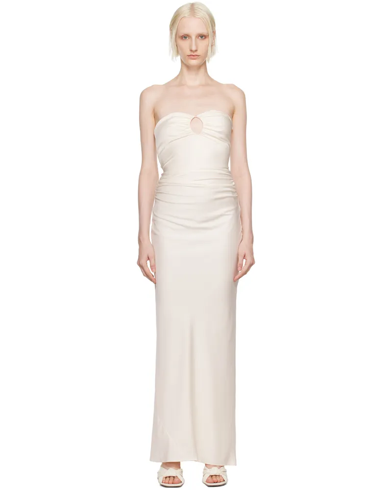 bec & bridge Off-White Emilia Strapless Dress Ivory