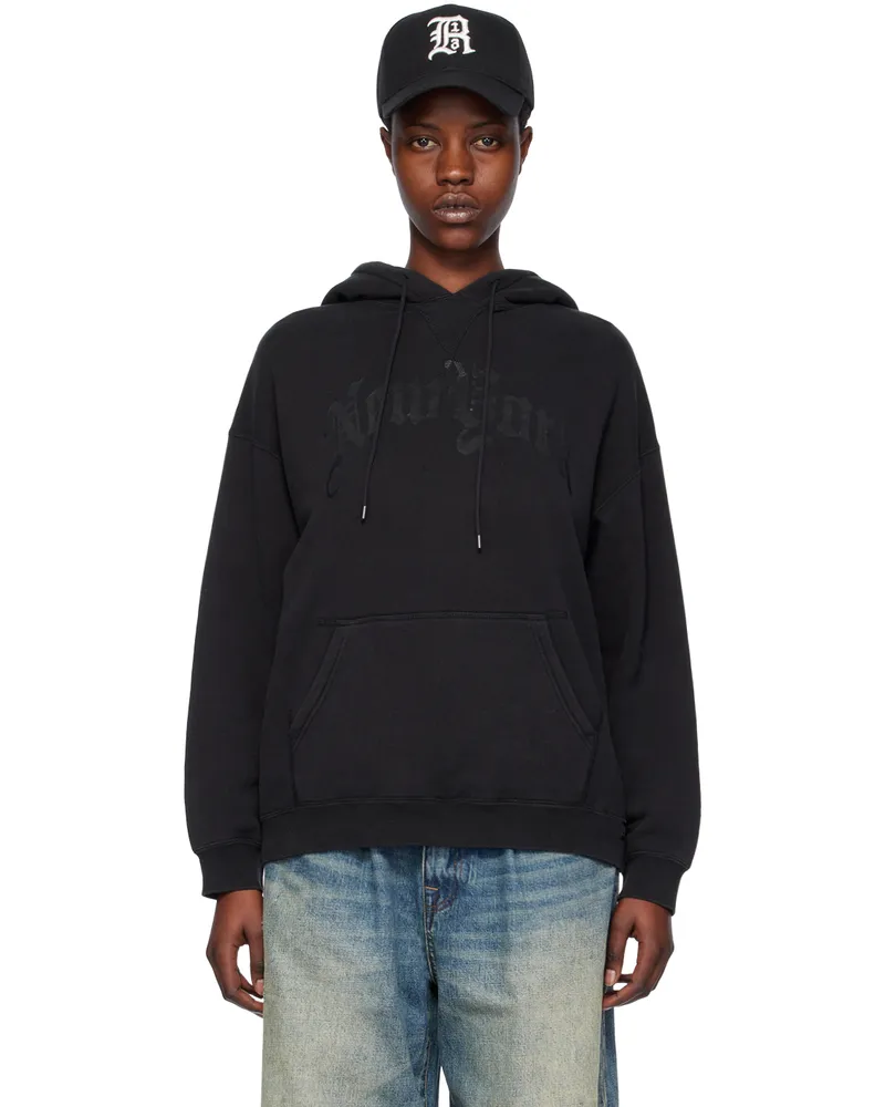 R13 Black 'New York' Hoodie Acid