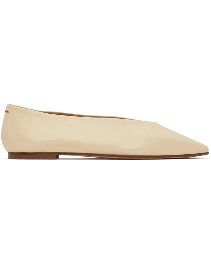 aeyde Off-White Betty Ballerina Flats Creamy
