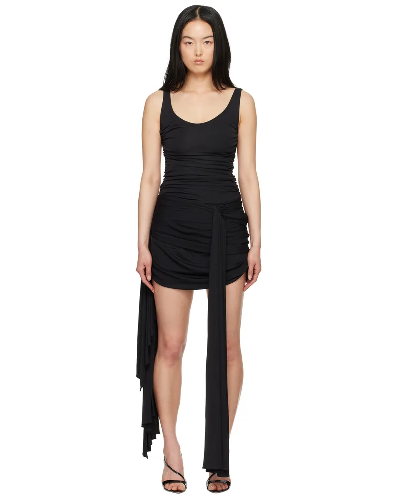 Thierry Mugler Black Draped Minidress 1999