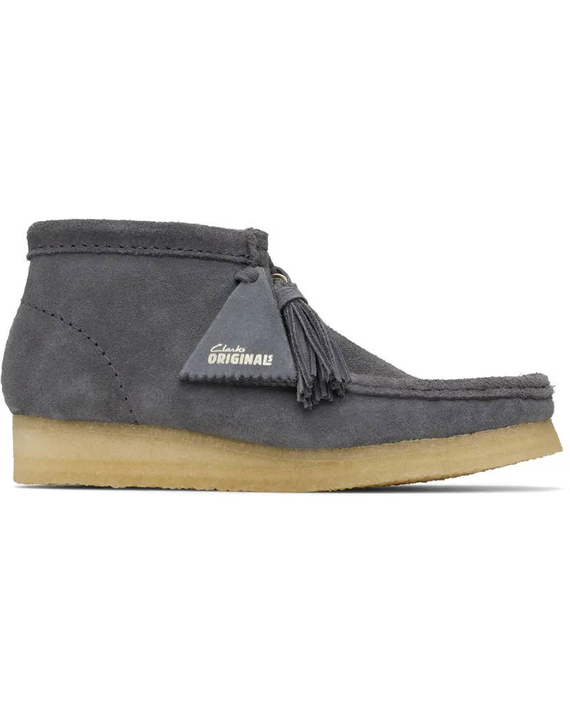 Clarks Gray Wallabee Boots Grey