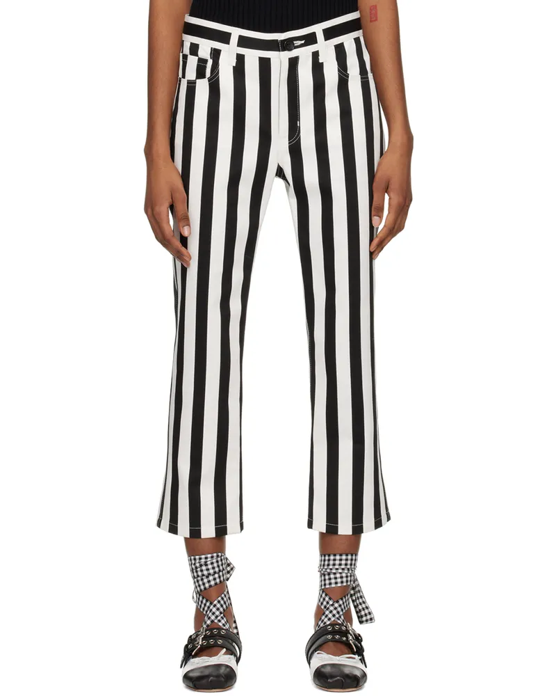 TAO Black & White Striped Trousers 1