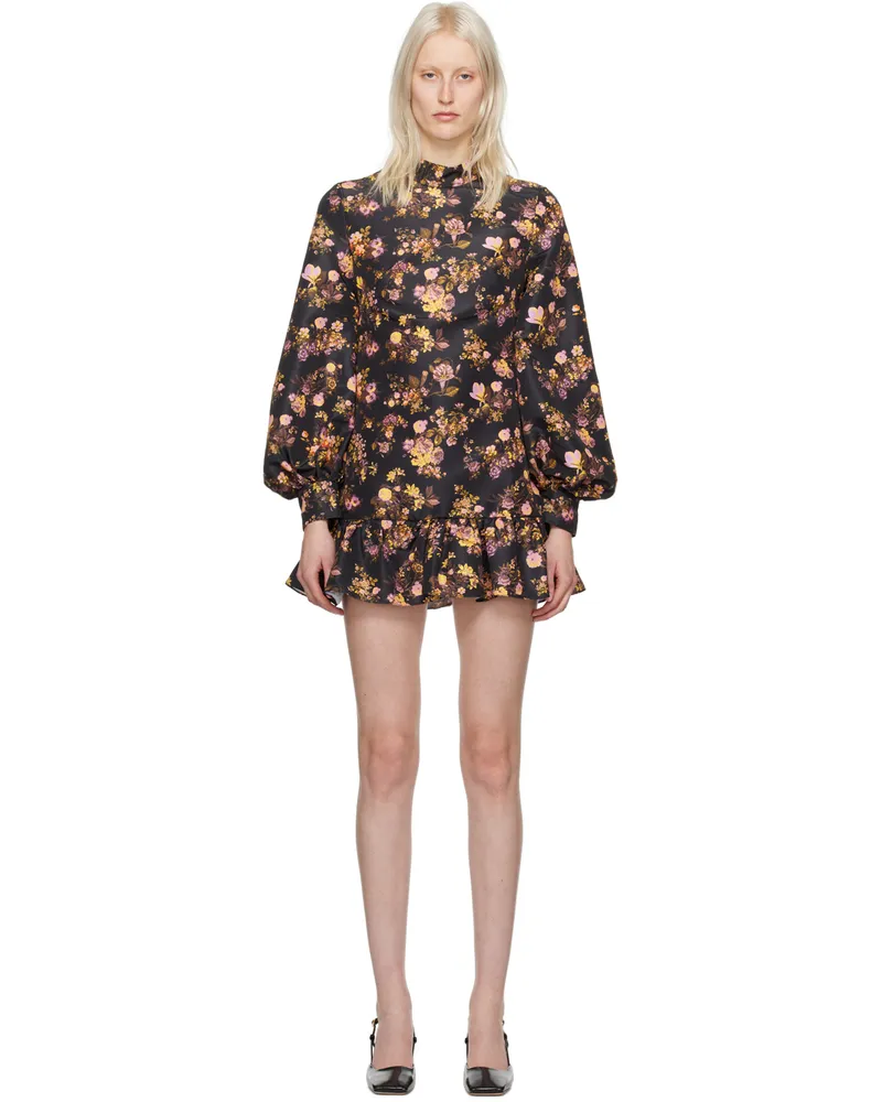 Kika Vargas Black Cher Minidress Black