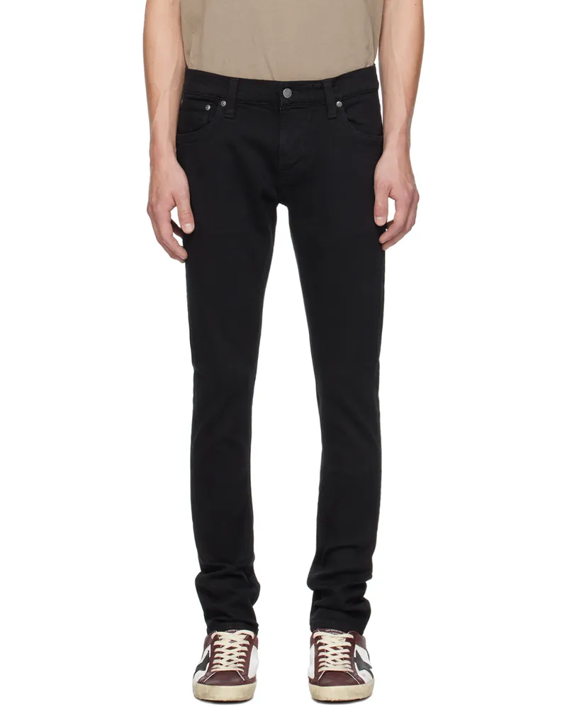 Nudie Jeans Black Tight Terry Jeans Everblack