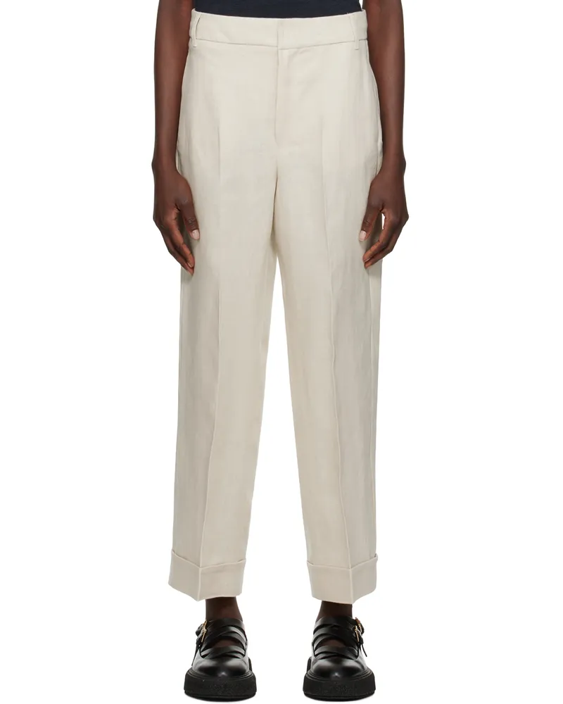 Max Mara Beige Salix Trousers 4