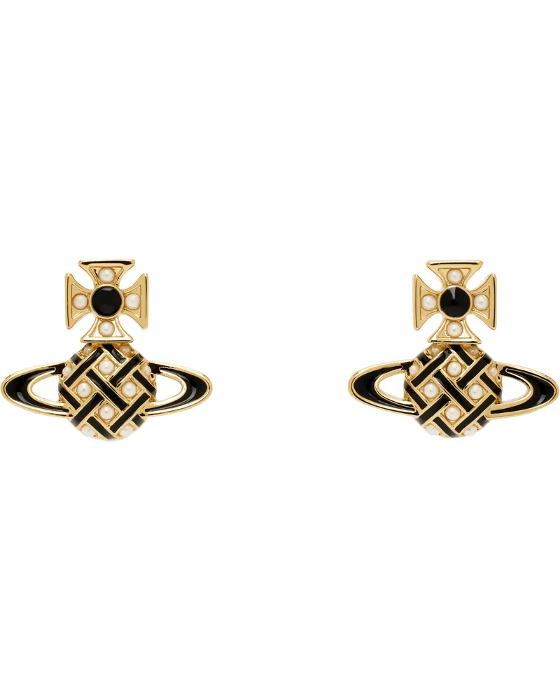 Vivienne Westwood Gold Cassie Bas Relief Earrings Ss25-r844