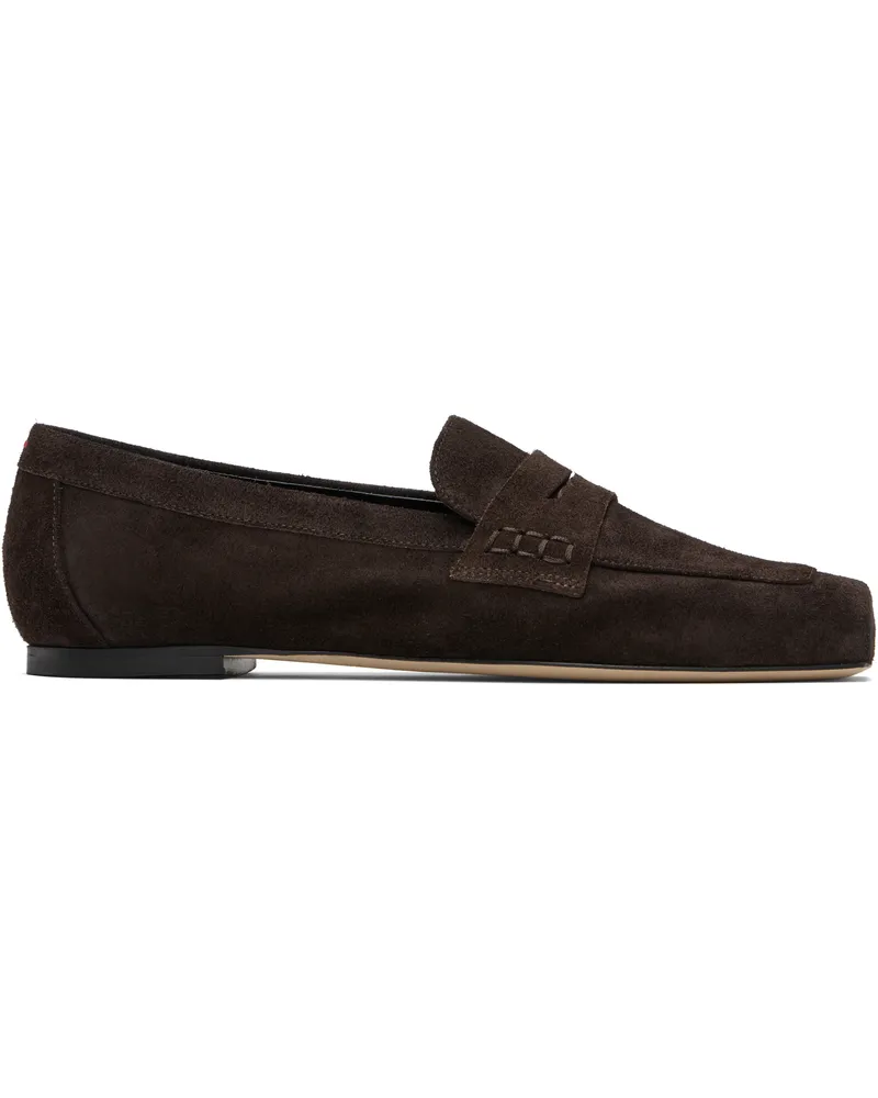 aeyde Brown Lana Loafers Moka