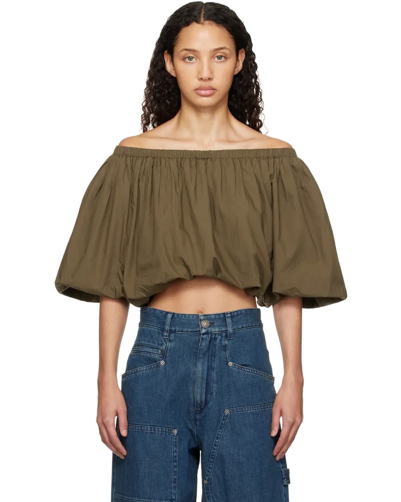 Étoile Isabel Marant Khaki Bertille Blouse Khaki