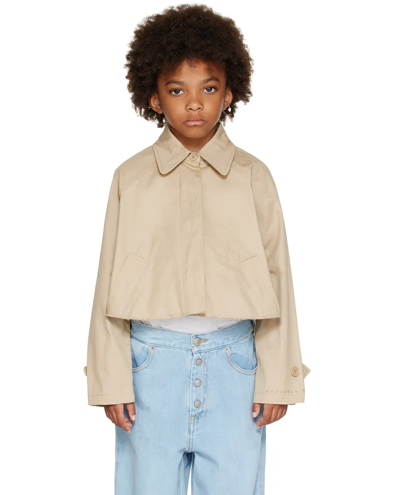 Maison Margiela Kids Beige Raw Hem Jacket M6703