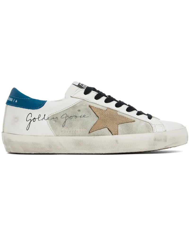 Golden Goose Gray & White Super-Star Sneakers White