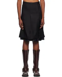 Our Legacy Black Clasp Midi Skirt Maitre