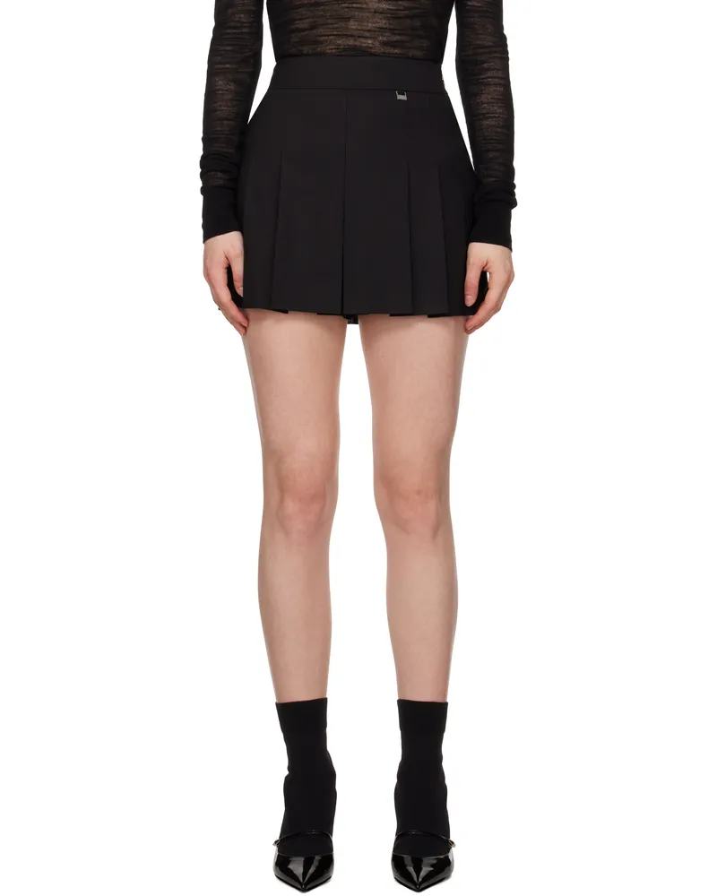 JUUN.J Black Metal Point Pleated Skort Black