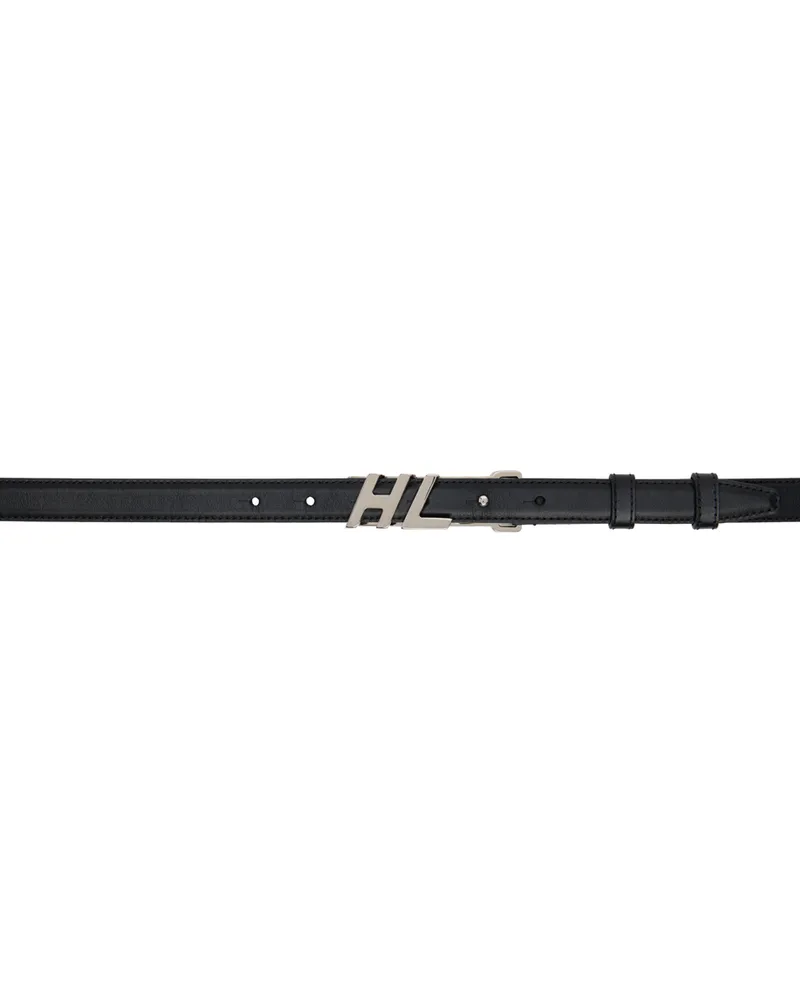Helmut Lang Black Leather Logo Belt Black