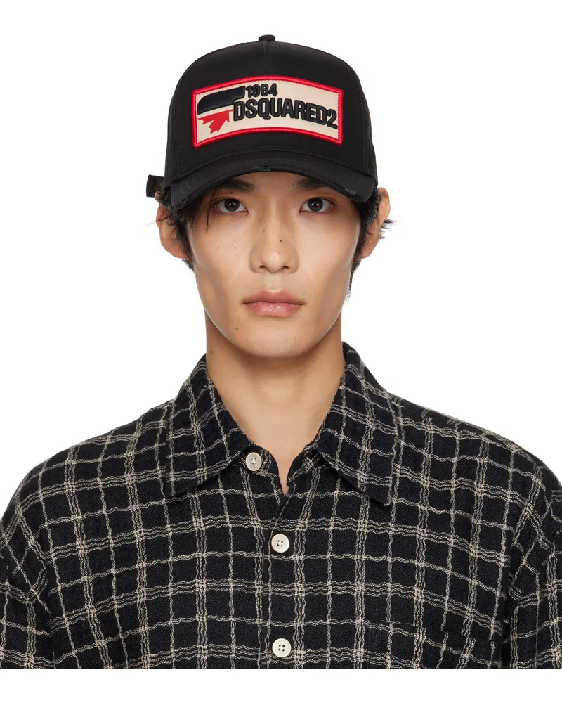 Dsquared2 Black Logo Patch Baseball Cap Black