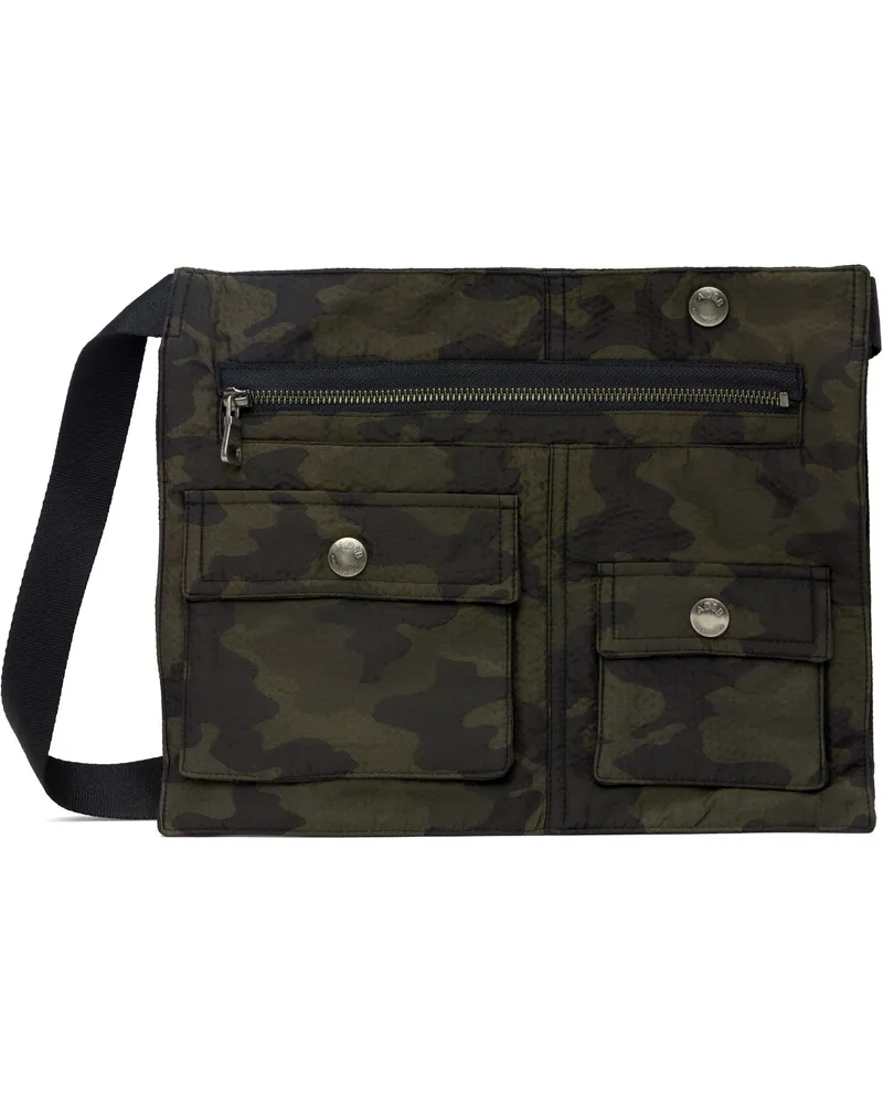 Andersson Bell Khaki 3Way Camouflage Pocket Messenger Bag Green