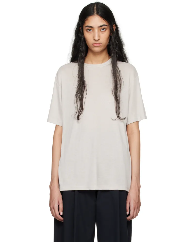 Studio Nicholson Gray Rond T-Shirt Bone