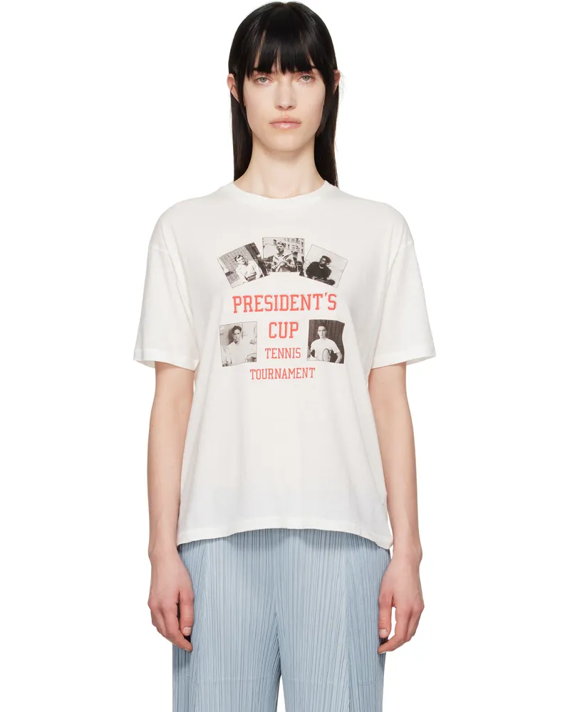 BODE White 'President's Cup' T-shirt Cream
