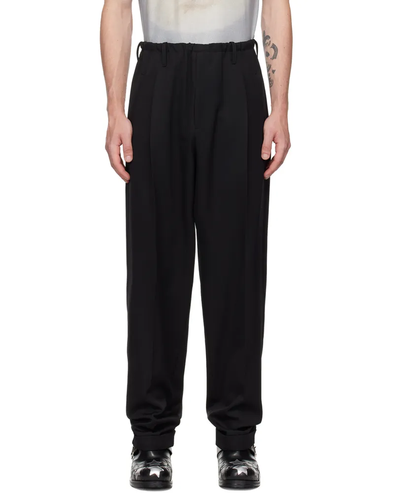Magliano Black Virgin Wool People's Trousers 09
