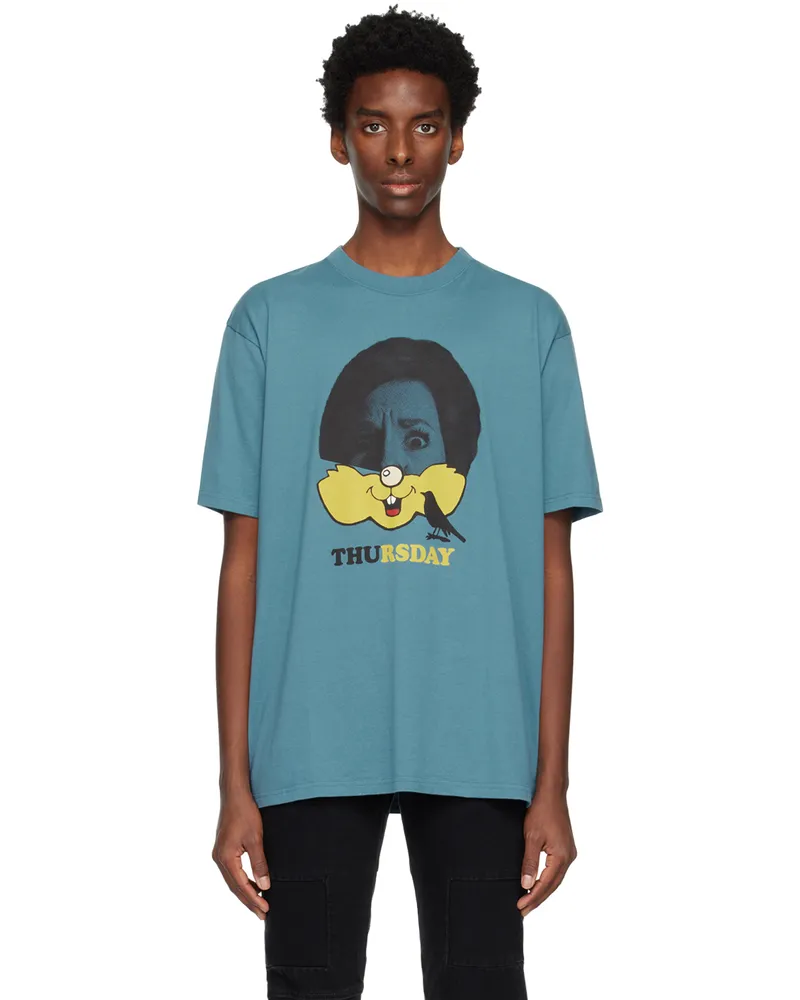 Undercover Blue Printed T-Shirt Blue