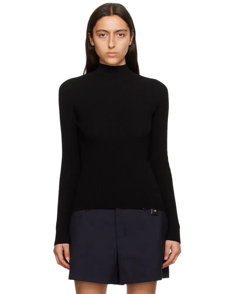 Wooyoungmi Black Mock Neck Sweater Black