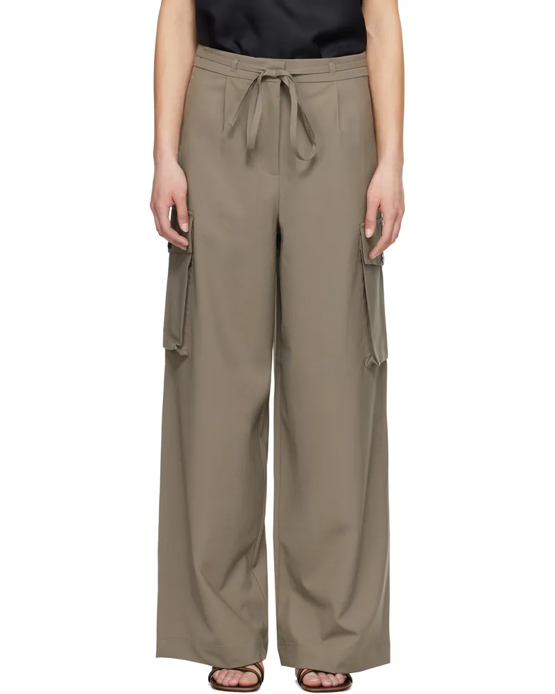 Róhe Taupe Tailored Cargo Trousers 243_400