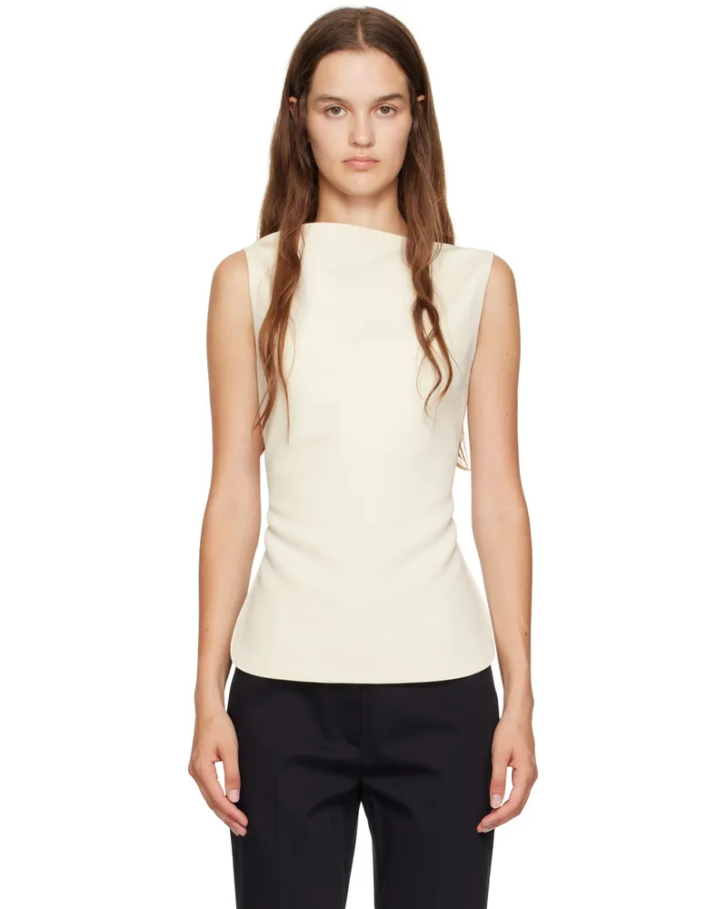 Róhe Off-White Open Back Tank Top 112