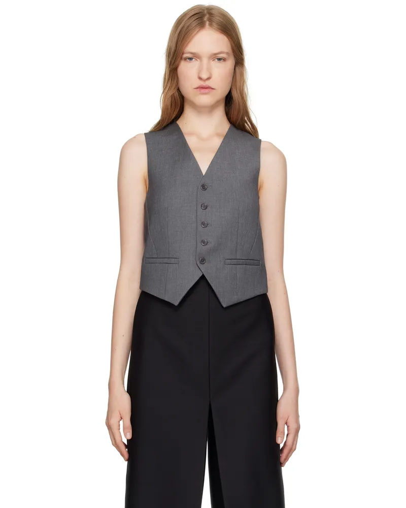 FRANKIE Shop Gray Gelso Vest Dark