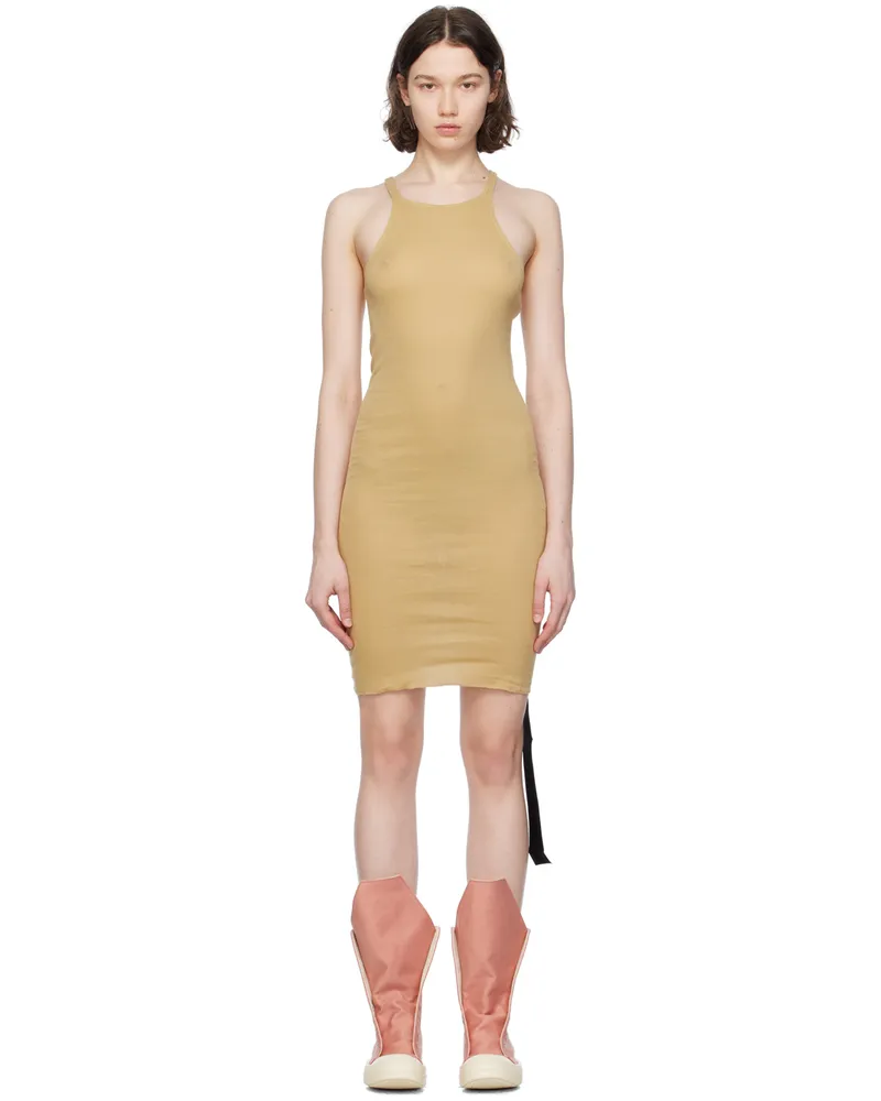 DRKSHDW by Rick Owens Yellow Racer Back Minidress 42
