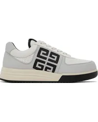 Givenchy White & Gray G4 Leather Sneakers 027-grey