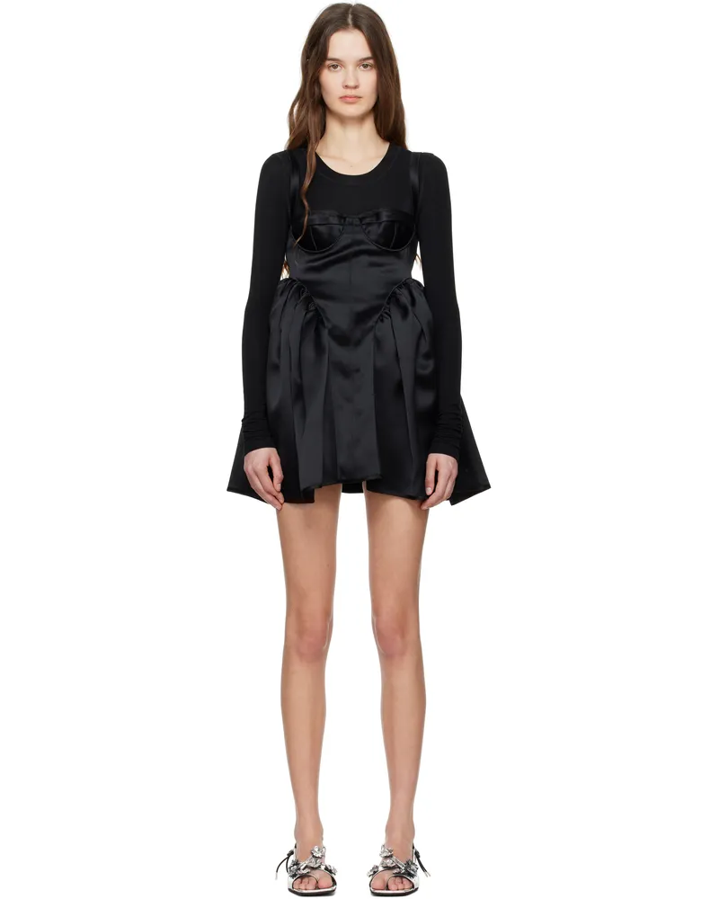 Cecilie Bahnsen Black Ovid Minidress Black
