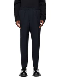 Jil Sander Navy Drawstring Trousers Midnight