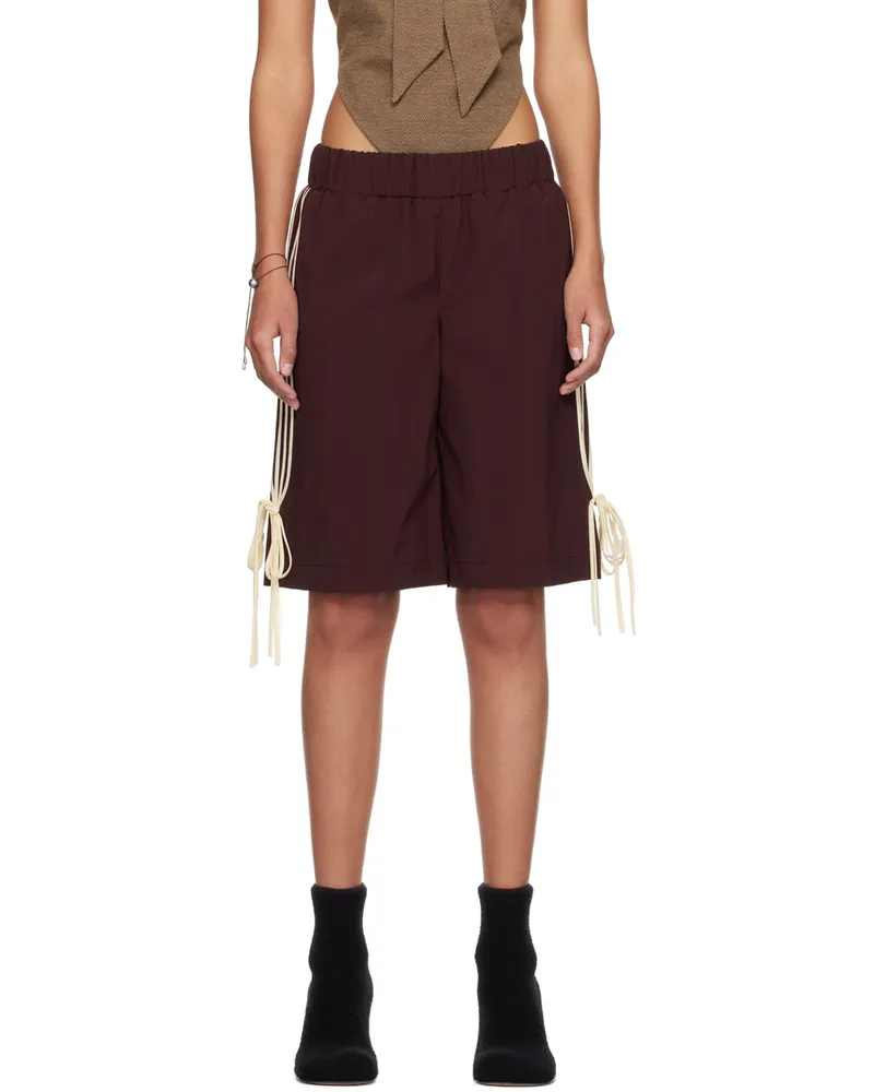 Fidan Novruzova Burgundy Giada Shorts Burgundy