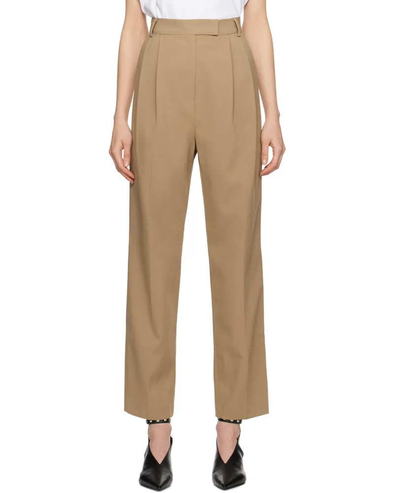 FRANKIE Shop Tan Bea Trousers Latte