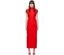 Red Sculpting Maxi Dress