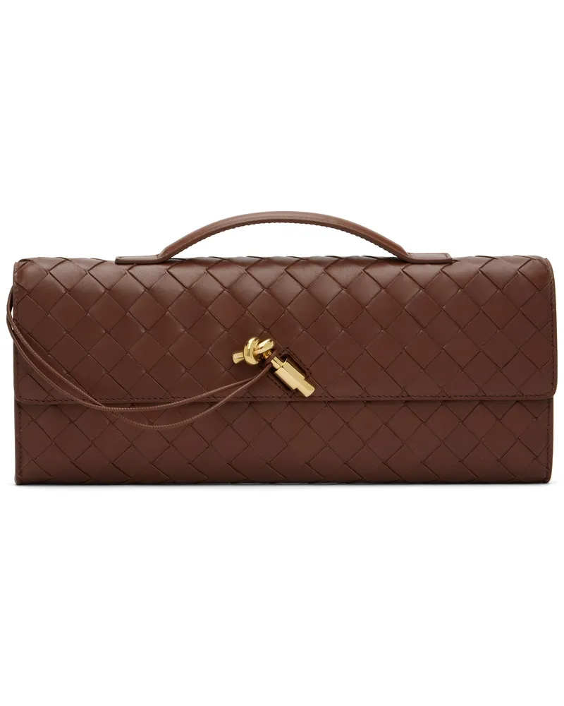 Bottega Veneta Brown Andiamo Clutch 2506
