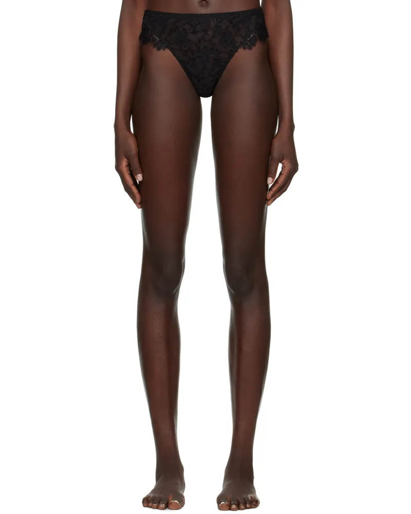 Dolce & Gabbana Black Floral Briefs N0000