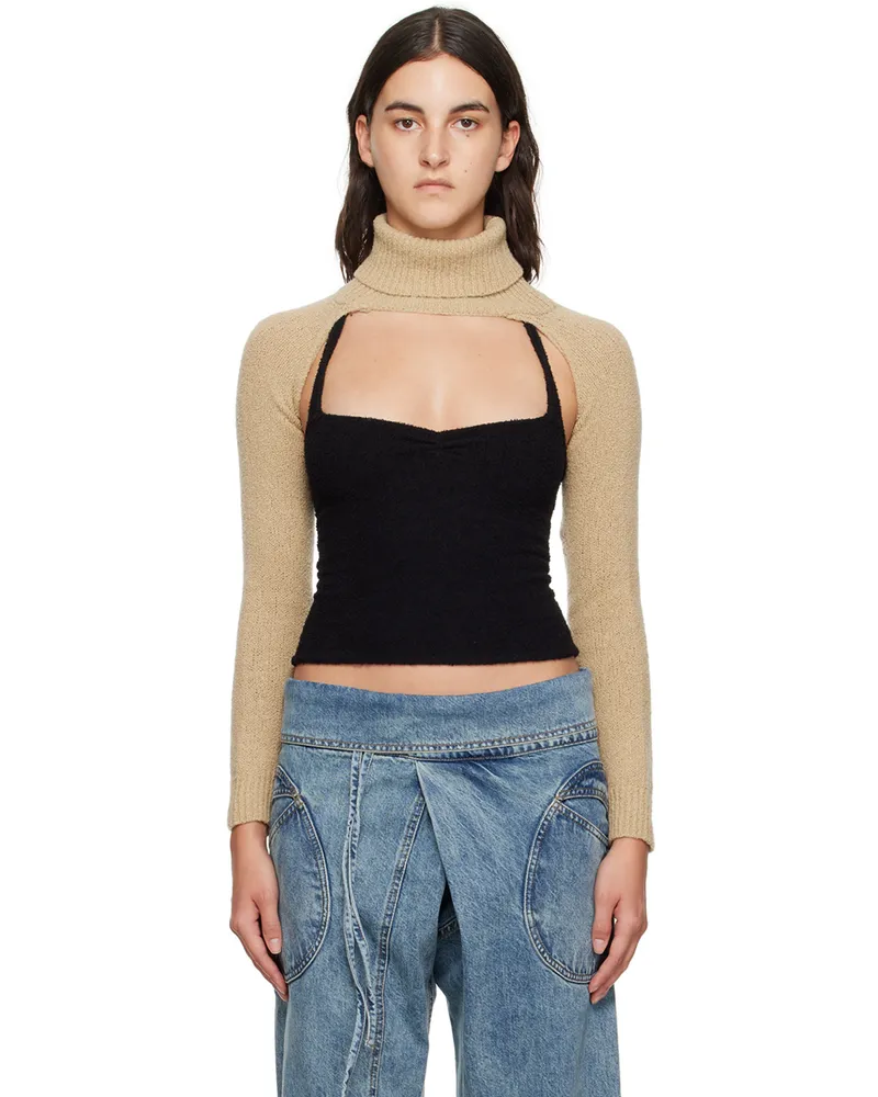 GIMAGUAS Beige Pop Mangas Turtleneck Beige