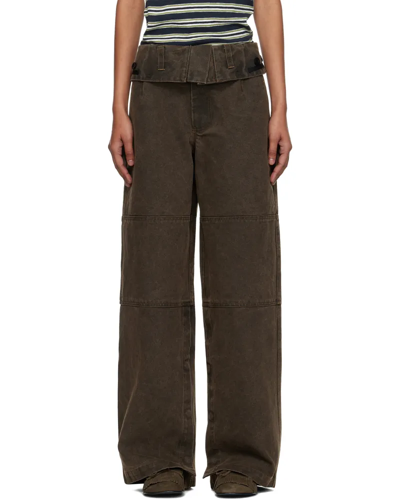 Andersson Bell Brown Folded Work Trousers Brw