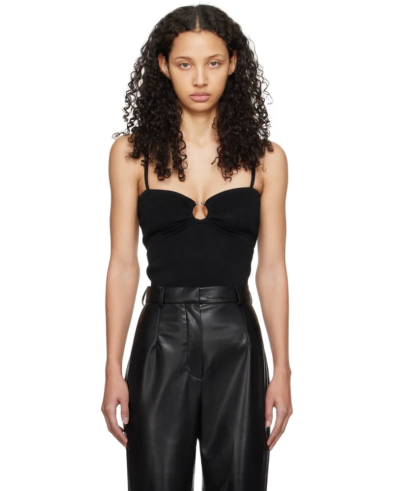 Nanushka Black Savera Tank Top Black
