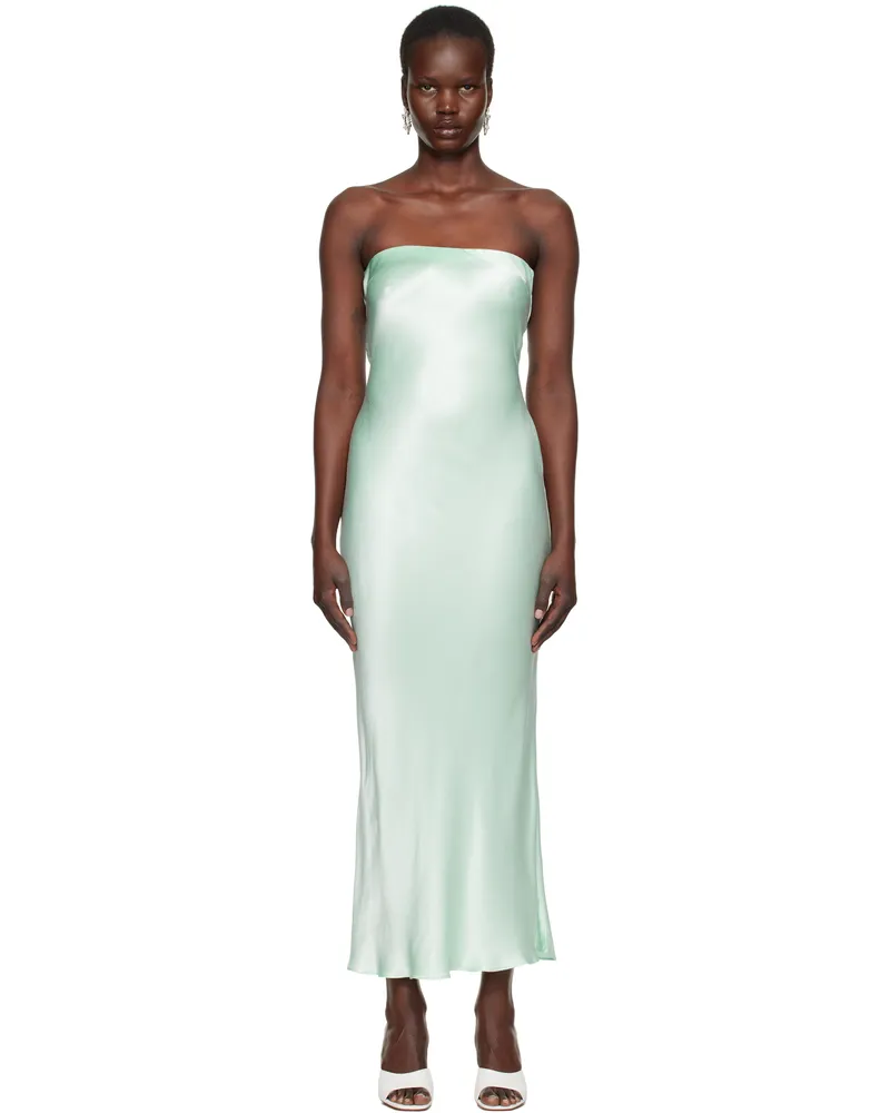 bec & bridge Green Moon Dance Strapless Maxi Dress Mint