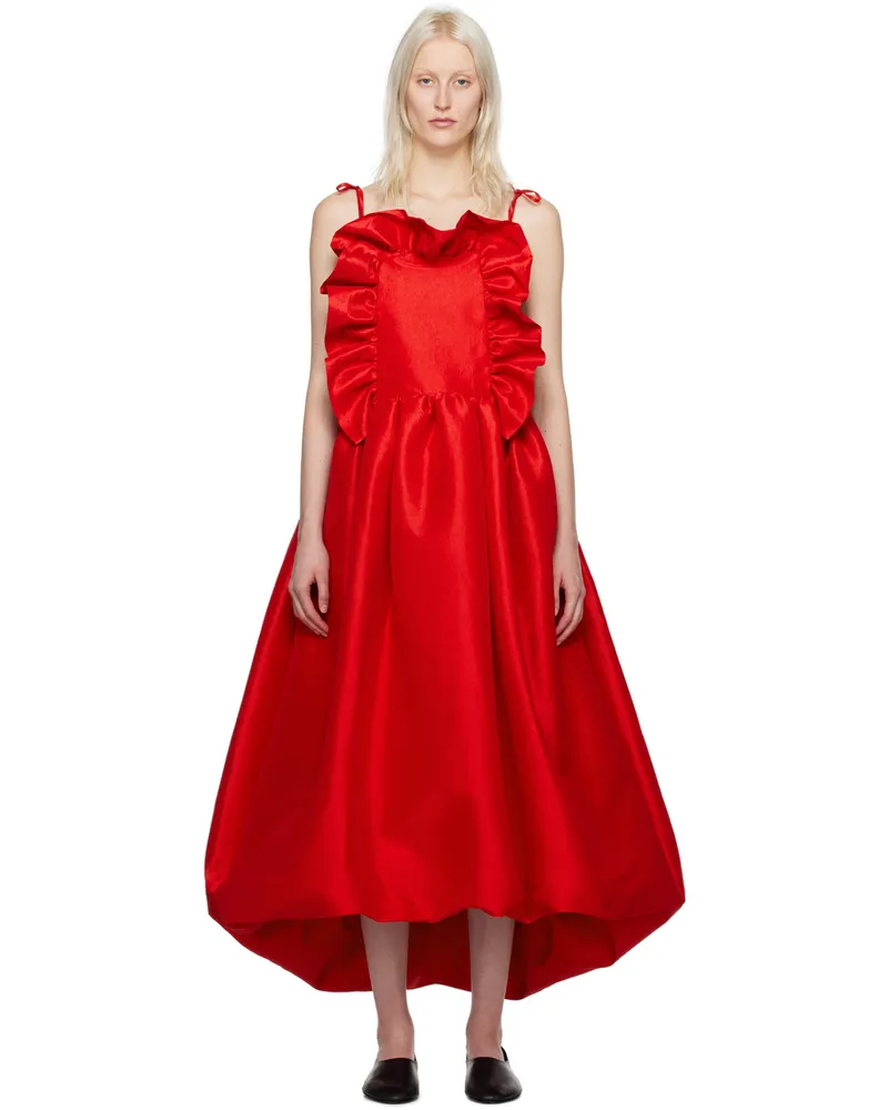 Kika Vargas SSENSE Exclusive Red Ramya Maxi Dress Red