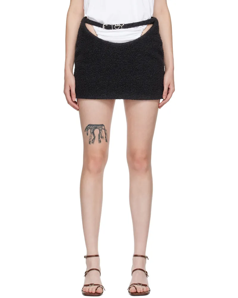 Y/PROJECT SSENSE Exclusive Gray Y-Belt Miniskirt Dark