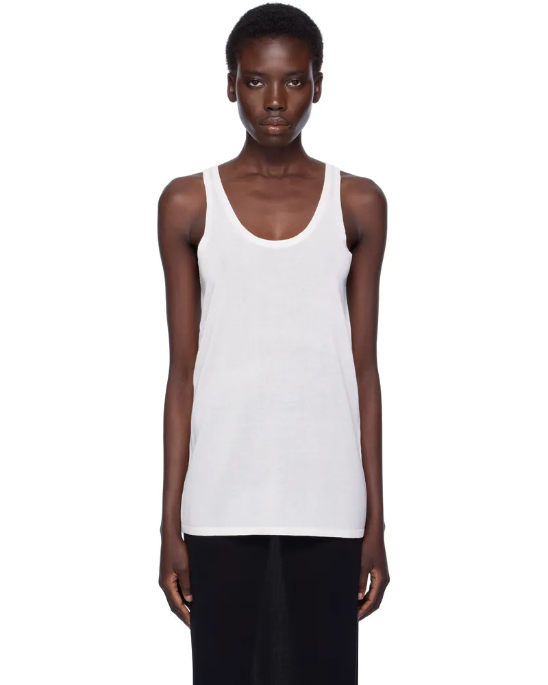 Totême White Knit Tank Top White