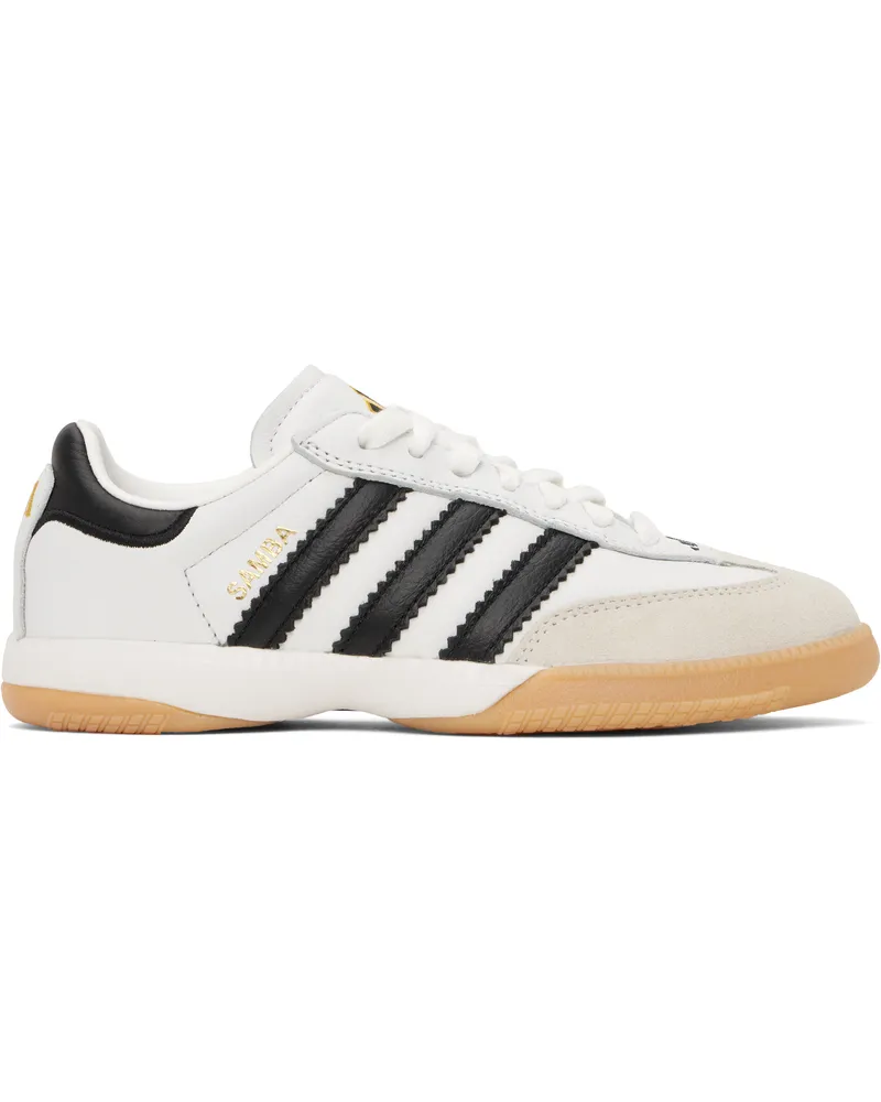 adidas White & Black Samba MN Sneakers Ftwr