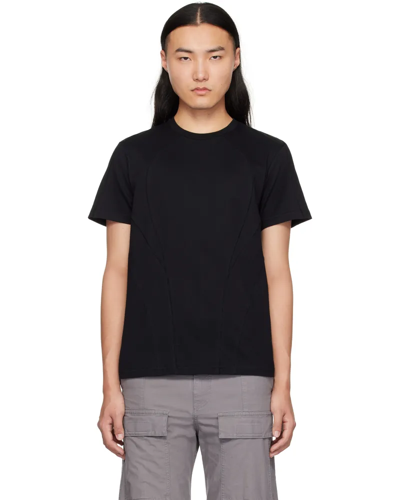 Hyein Seo Black Serger Stitch T-shirt Black