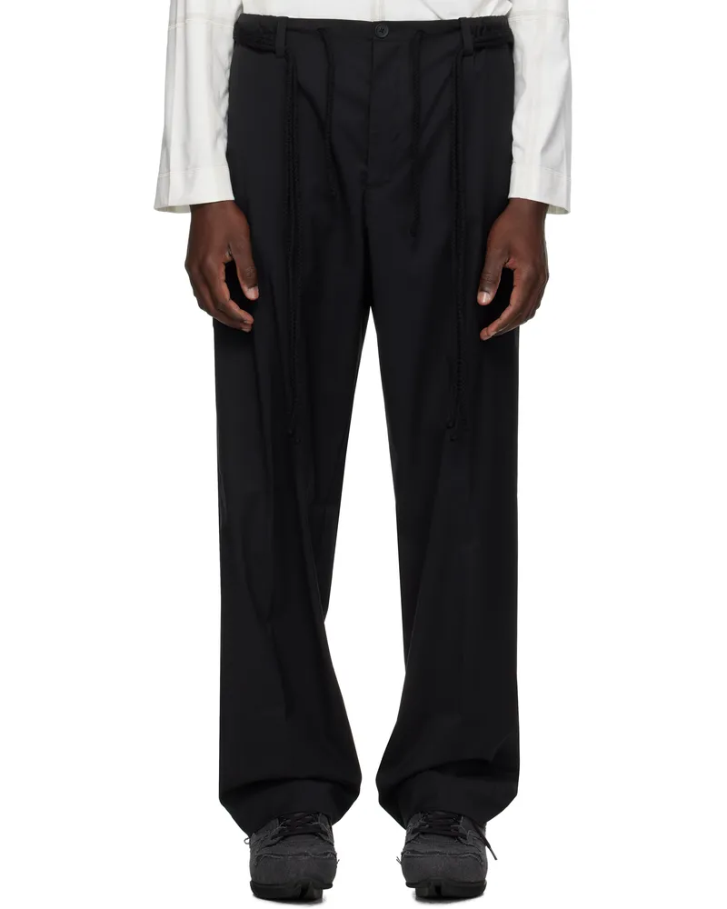 Craig Green Black Elasticized Worker Trousers Black