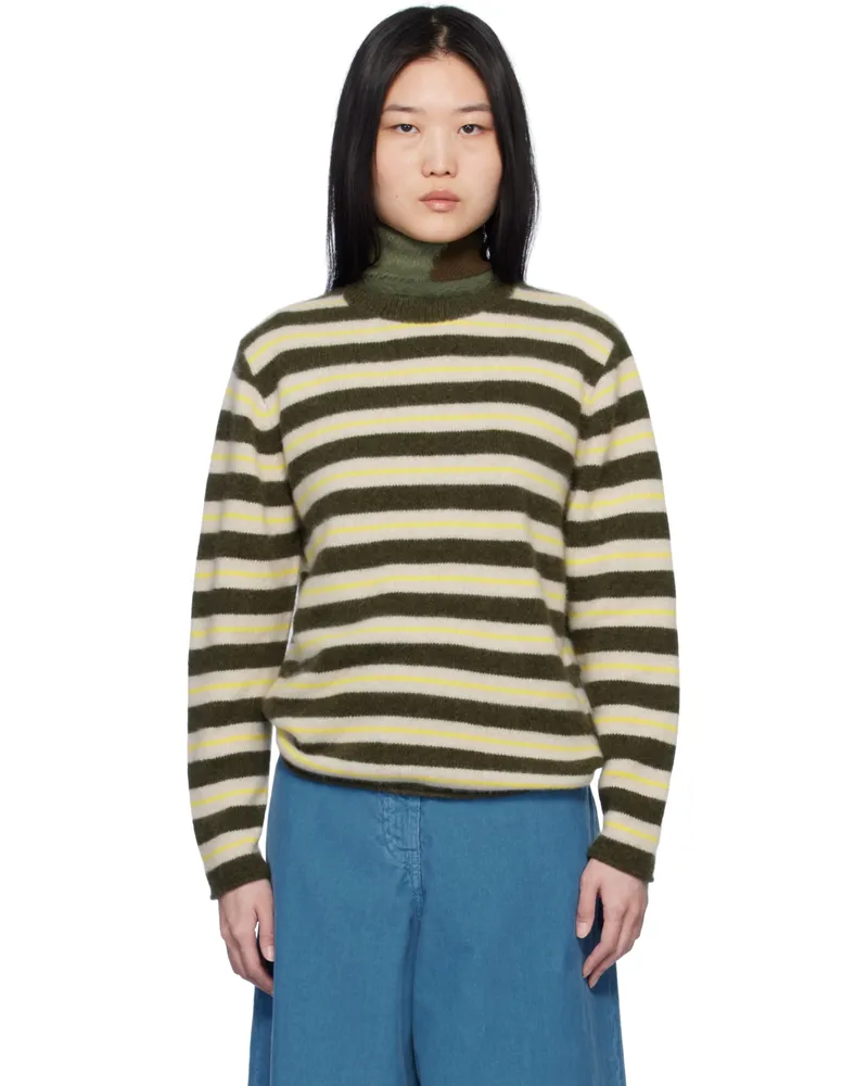 The Elder Statesman Multicolor Sinful Stripe Sweater D339