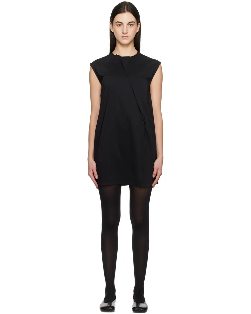 Maison Margiela Black Shirting Darting Minidress 900