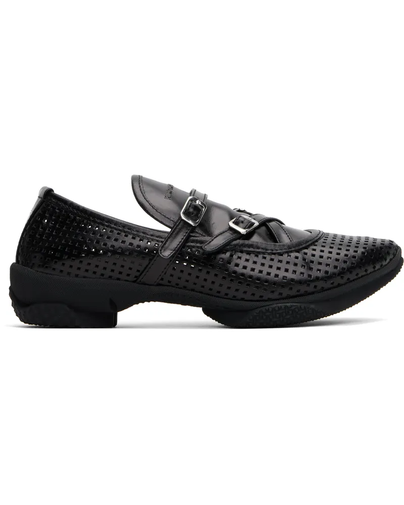 KIKO KOSTADINOV Black Sonia Buckled Loafers Perforated